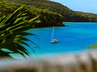 sailing boat in the caribbean